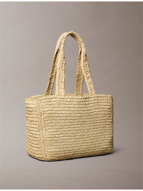 bold ck raffia medium tote CALVIN KLEIN | LV04F3447G0EI